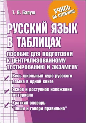 Русский язык в таблицах