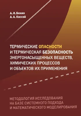 Термические опасности и термическая безопасность энергонасыщенных веществ, химических процессов и объектов их применения: методология исследования на базе системного подхода и математического моделирования: монография