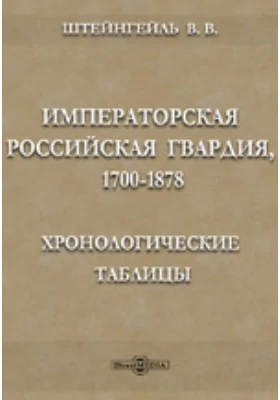 Императорская российская гвардия, 1700-1878: Хронологические таблицы