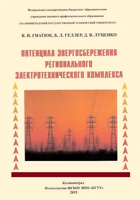 Потенциал энергосбережения регионального электротехнического комплекса