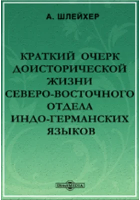 Краткий очерк доисторической жизни северо-восточного отдела индо-германских языков